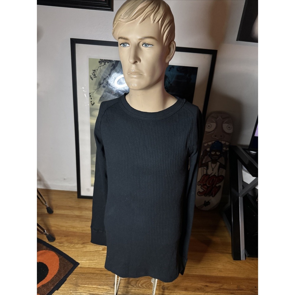 We the Free Womens Black Ribbed Knit‎ top Sz S/P 100% Recycled Organic Cotton